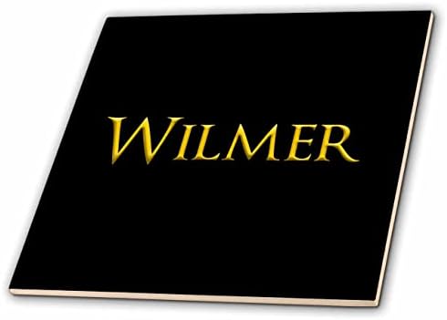 3drose Wilmer zajedničko ime za dječaka u SAD-u. Žuta na crnoj amajliji-pločicama