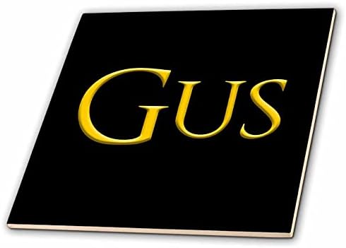 3drose Gus popularno, uobičajeno ime čovjeka u SAD-u. Žuta na crnom šarmu-pločice