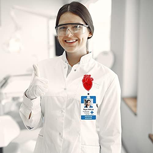 3pieces Felt Nurse Badge Reels uvlačenje medicinska sestra Badge Holder sa slatka mozga srce pluća Pattern ID značka kolut snimke