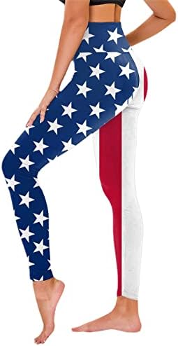 Dan nezavisnosti za ženske američke četvrti julske gamaše visećih struka za jogu trčeći pamučne šorc