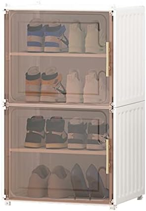Zhouhuaw Spremnik za skladištenje, sklopivi organizacija cipela, kutija za cipele bez ugradnje, za ormar za zatvaranje spavaće sobe ulaz, 1 stupca 4 sloja