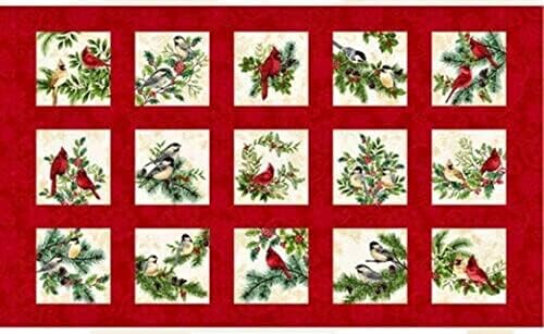 Kardinali zimske bašte i pamučna tkanina od pilećih ploča Henry Glass