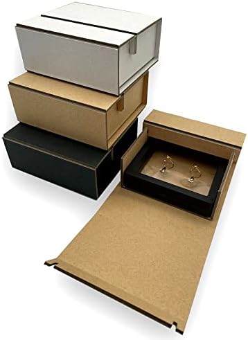 Gusisia 12 Pack kartonske nakit poklon kutija za narukvice Pakovanje, čvrsta kutija za nakit sa unutrašnjom kutijom za naušnice Ogrlice za ručke prstenje, mala poklon kutija 4.1x3.7x1,7 inča
