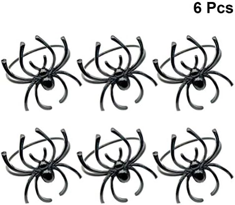 STOBOK Spider salventni prstenovi set 6 za kućnu kuhinju trpezarijskim trpezarijom stolni salvetir za trčanje Horror za vjenčani poklon