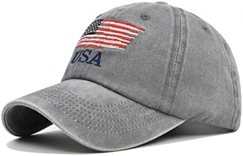 Američka zastava Vintage uznemirena bejzbol kapa unisex tata šešir polo stil niskog profila Podesiva šešir za neovisnost