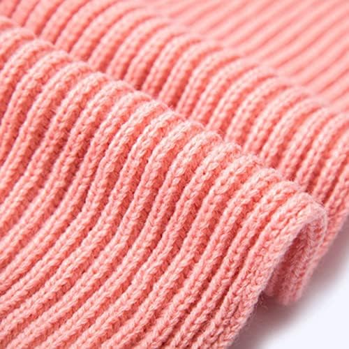 Dugi šalovi za žene za žene Zimska topla čvrsta boja 2 u 1 pleteni šal meki udobni hladni vremenski toplinski šalovi