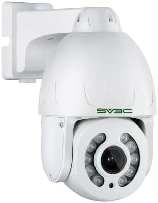 SV3C automatsko praćenje PTZ POE kamere na otvorenom 5MP Onvif IP Motion Sigurnost Cam, 5x optički zum, reflektor Boja noćni vid, 2-smjerni audio, vodootporan, 24/7 snimanje, utor za SD karticu, RTSP