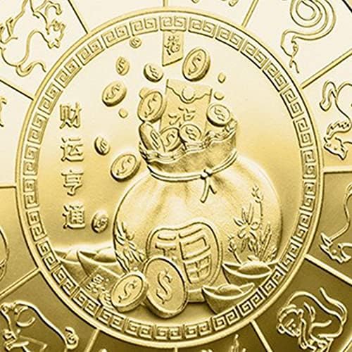 Kineski kovanica za zec Zodijaka, 2023 godine Kineski novogodišnji kovanice, 2023 Nova godina kolekcionarskog kovanica zečjeg kovanica, zodijak zec suvenirni kovanica Art Art Craft Decorts