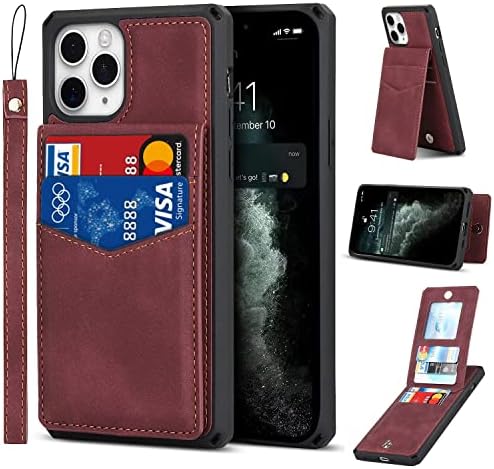 iCoverCase za iPhone 11 Pro Max futrola za novčanik sa držačem kartice [RFID Blocking] Premium PU kožna postolja magnetna kopča otporna