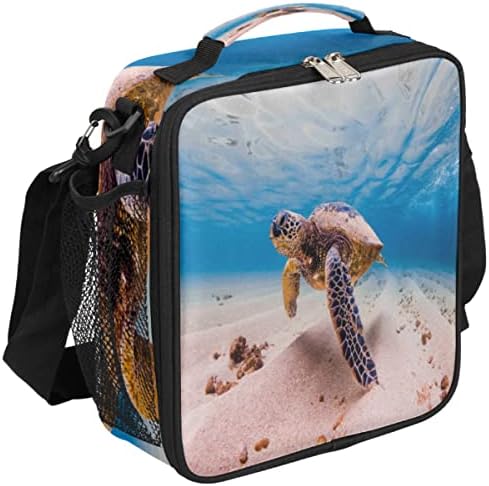 Morska okeanska kornjača sa životinjama izolovana torba za ručak za muškarce i žene višekratna kutija za ručak termo hladnjak torba za ručak sa podesivim ramenom Starp za kamp ured piknik za odrasle
