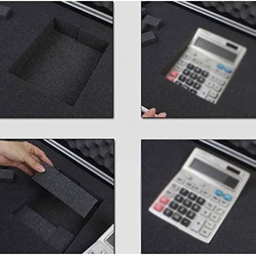 JKUYWX Prijenosni lozinka za lozinku Multifunkcijski kofer za pohranu kućišta aluminijske legure sigurnosne instrument opreme sa spužvom