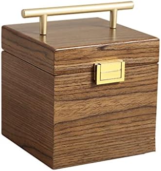 Hgvvnm 3u1 kutija za organizatore nakita drvena kvadratna kutija za čuvanje nakita poklon torbica za minđuše prsten ogrlica kofer