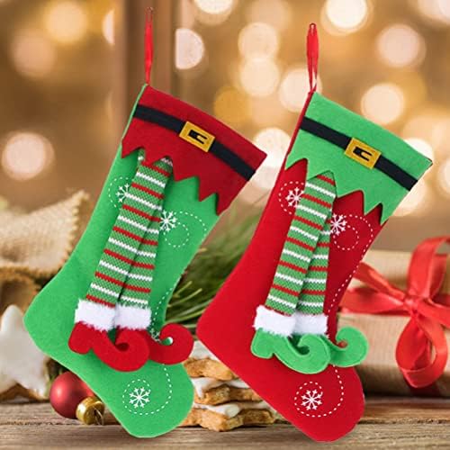 Prettyzoom Kids Socks Božićne čarape Elf Noge Božićno star Ornament Božićnu čarapu Božićni dekor