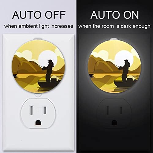 2 paket Plug-in Nightlight LED noćno svjetlo sa senzorom sumraka do zore za dečiju sobu, rasadnik, kuhinju, hodnik čovek Peca siluetu