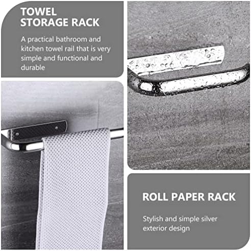 Angoily držači papirnih ručnika zidni držač za ručnike od nehrđajućeg držača za ručnike držač rolne za kućnu kuhinju kupatilo ( srebro