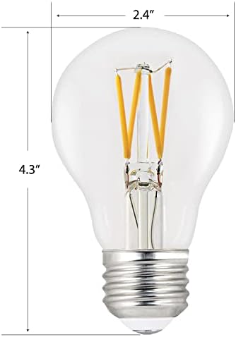 Feit električna LED sijalica sa srednjom bazom A19 - 40W ekvivalent - 15 godina trajanja - 450 lumena - 2700k meka Bijela-zatamnjiva | 2 pakovanja