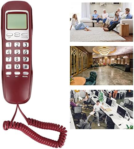 KORDED HOME TELEFON, višenamjenski bljeskalicu Redialiranje LCD ekrana Mali ožičeni fiksni telefoni, prenosivi telefon za kućnu kancelariju Hotel Bank Call Center