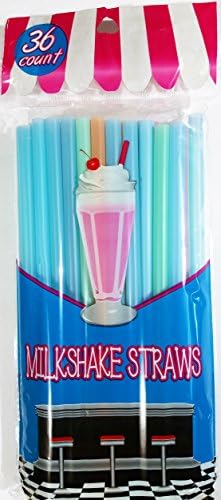 Jacent Jumbo Smoothie slamke: 36 broj po pakovanju, velike plastične slamke za piće za jednokratnu upotrebu za milkshake, pića, Smoothies