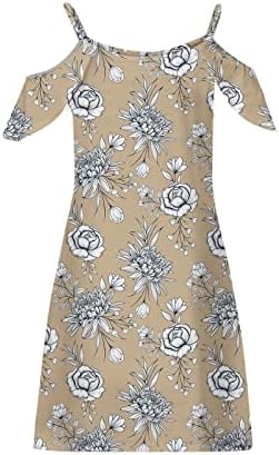 Wonchyei ljetna haljina za žene 2023. modna remena mini boemska haljina casual cvjetni print izdubljeni sa labavim haljinama na plaži