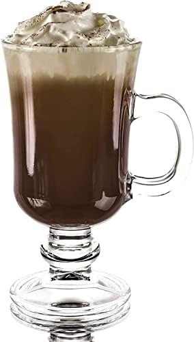 Friwer Set od 4 8.5 unci šoljica za kafu sa Irskom nogom za teške uslove rada, kapućina, tople čokolade, sladoleda i još mnogo toga!