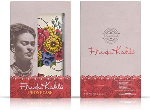 Dizajn kućišta za glavu zvanično licenciran Frida Kahlo tipografija srca kožna knjiga novčanik futrola kompatibilna sa Samsung Galaxy