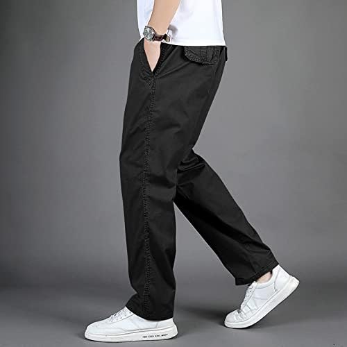Teretne pantalone za muškarce Petite Ležerne prilike sa labavim plusom džepove džepova elastične struke hlače pantalone muške dukseve