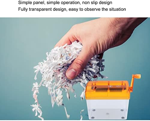 Ručni Rezač papira, prenosiva ručna kompaktna struktura za kućnu kancelariju jednostavna operacija ručna drobilica za papir / bilješke/novčanice/portret/fotografije,