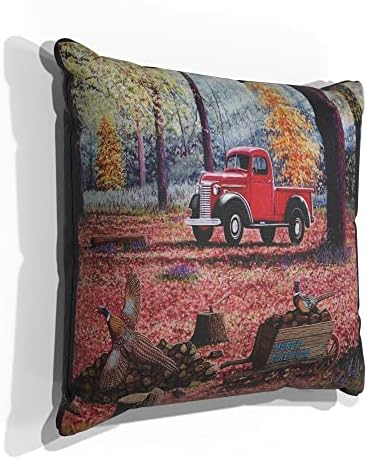 Huber drva za ogrjev - # 2 Canvas Throw jastuk za kauč ili kauč kod kuće & Ured za crtanje i slikanje umjetnika Mike Bennett 18 x 18.