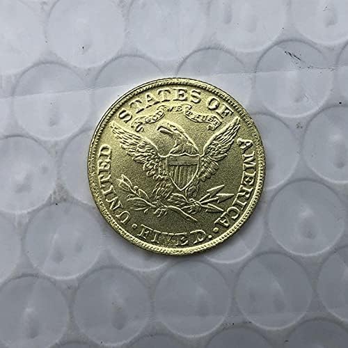 1852 Američki liberty Eagle Coin Gold-pozlaćena kriptomična kovanica Replica komemorativni kovanica Kolekcionarski Lucky Coin Bitcoin Atta Coin Crafts