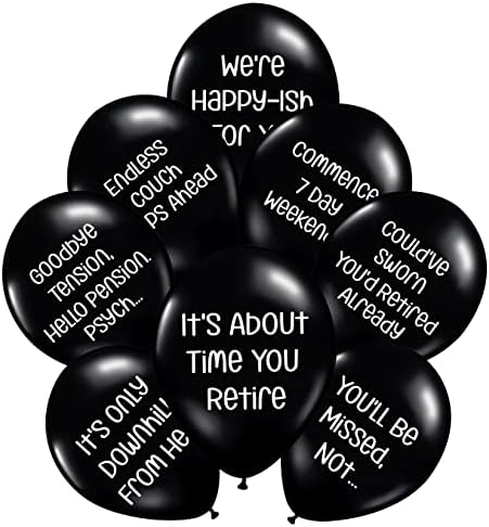 Funny baloni za penzionisanje | Zabava sretan ukras za penzionisanje za odrasle muškarce ili žene zabave | Sef za rad 8 pakovanja sa različitim frazama
