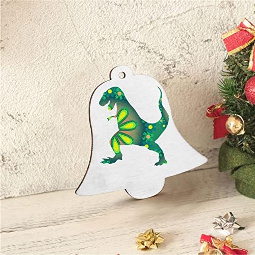 BGIWYLU Drveni božićni privjesak ukrasi za viseće dekoracija Tyrannosaurus Rex Pogodno za odmor, ukrase za zabave, ukrase drveća,