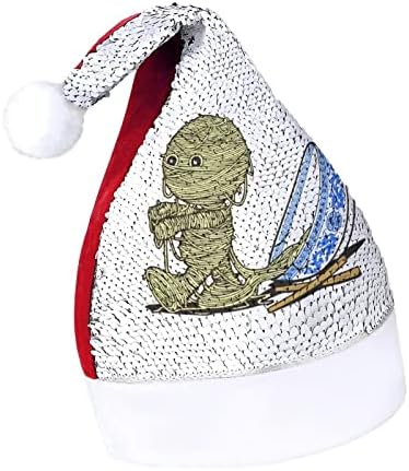 Lamian Noodles Funny Božić šešir Sequin Santa Claus kape za muškarce žene Božić Holiday Party Dekoracije