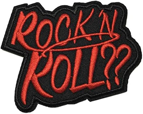 Rock 'n roll - 3,25 Š x 2,75 T - izvezeni DIY glačalo na ili šivu dekorativne patch batge grb vojni taktički serija