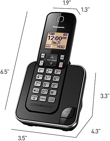 Panasonic proširivi bežični telefonski sistem sa ambernim pozadinskim prikazom i blokom poziva - 1 slušalica - KX-TGC350B