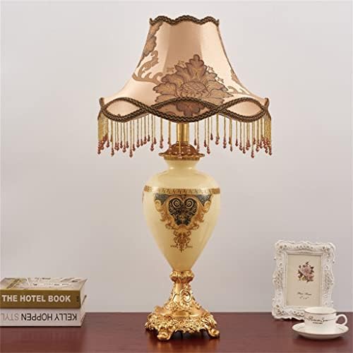 XBWEI Europski stil dnevni boravak Noćni dio spavaće sobe Retro pastoralno stil tkanina ukrasna stolna svjetiljka