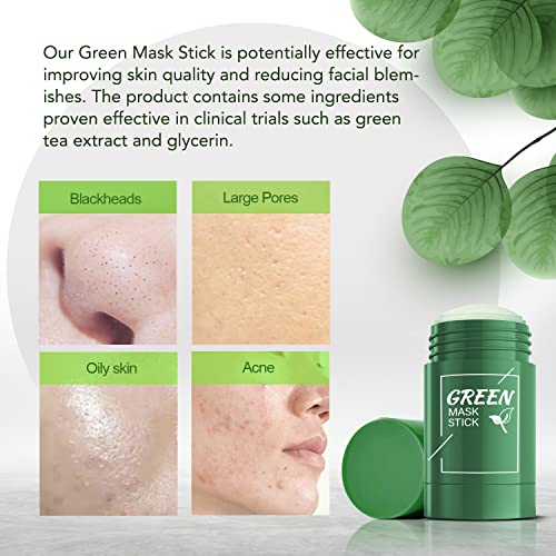 PARADREAM maska za zeleni čaj Stick, sredstvo za uklanjanje mitesera za lice, Maska za njegu kože pomaže dubinsko čišćenje pora za