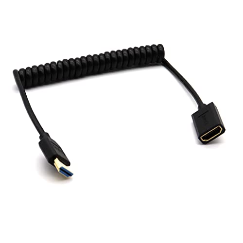 AWADUO HDMI 2.1 Kabl za ženski produžni kabel, ultra opruga HDMI HDMI namotana 8K @ 60Hz 4K @ 120Hz Kompatibilan sa monitorom / projektorom
