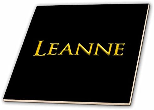3drose Leanne popularna žena ime u Americi. Žuto na crnom poklon-pločice