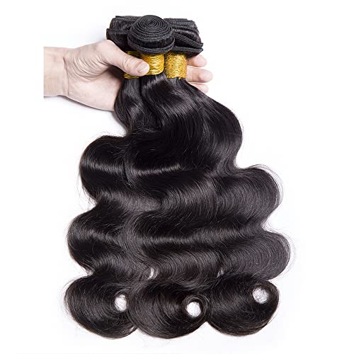 Body Wave snopovi ljudska kosa 22 24 26 inch neobrađena Djevičanska mokra i valovita kosa snopovi tkanja ekstenzije prirodna boja za ekstenziju crnih žena