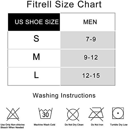 Firell 6 Pack Muške gležnjeve trčanje čarape niske rezne jastučne atletske sportske čarape 7-9 / 9-12 / 12-15