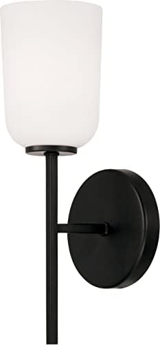 HomePlace 148821AD - 542 Lawson prelazno meko Bijelo stakleno zvono Vanity svjetlo za kupatilo, 2-svjetlo 200 ukupno vati, 10 V x 14 W, mesing