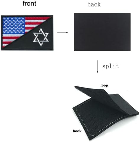 Američka i Izraelska zastava Taktički moral Vojni izvezeni zakrpa