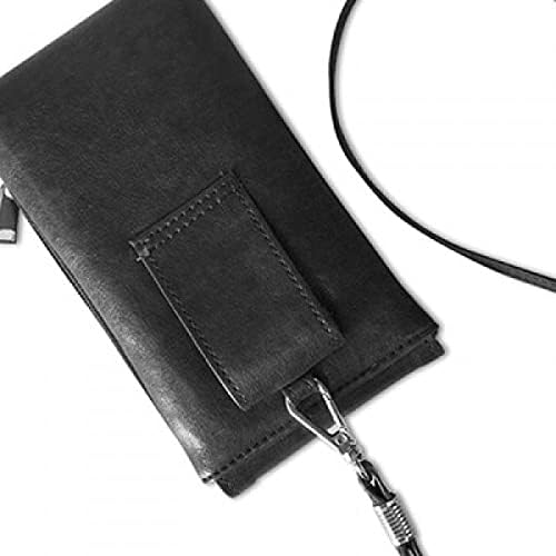 Djevojka duga kosa dama obrisa telefon novčanik torbica viseći mobilni torbica crnog džepa