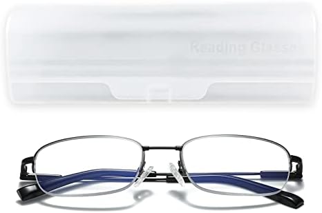 Naočale za čitanje Plavo blokiranje za muškarce Žene Fine Metalni okvir Čitači računara Lagane opruge šarke
