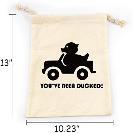 Sagnuli ste se / Duck Duck torbe | gumena patka torba za vezice / gumena patka torba za višekratnu upotrebu | 13 x 10 inča / odličan
