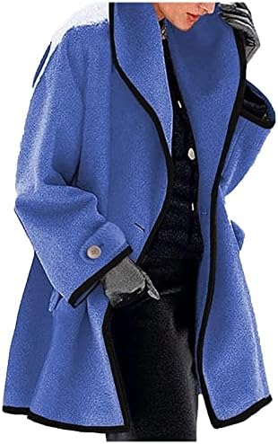 ADSSDQ labava odjeća ženska gumba čvrsta prevelika olujna jakna dugih rukava ugodne dukseve zimske pješače pop