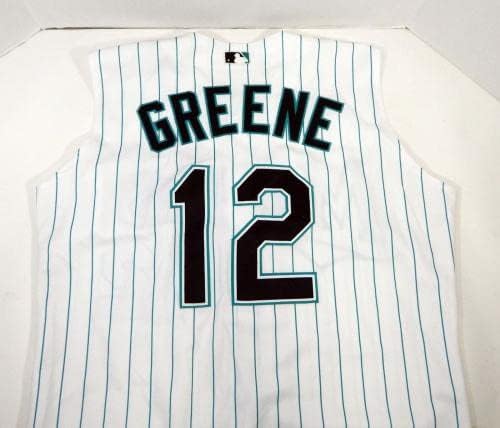 2002 Florida Marlins Charlie Greene # 12 Igra Izdana bijeli dres prsluk 46 DP14184 - Igra Polovni MLB dresovi