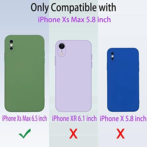 Xinyiwei za iPhone Xs Max Case，tečni silikon Ultra tanka futrola，dolazi sa 2 pakovanja štitnika za ekran od HD kaljenog stakla + 2 pakovanja filmskih kompleta，futrola za iPhone Xs Max 6,5 inča