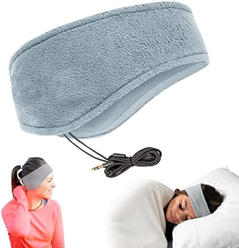 Cozyphones slušalice za spavanje - preko slušalica za uši iz ultra tanke hladne mrežice žičane za bočne pragove, meditaciju, trčanje, laptop i telefon - siva Lycra