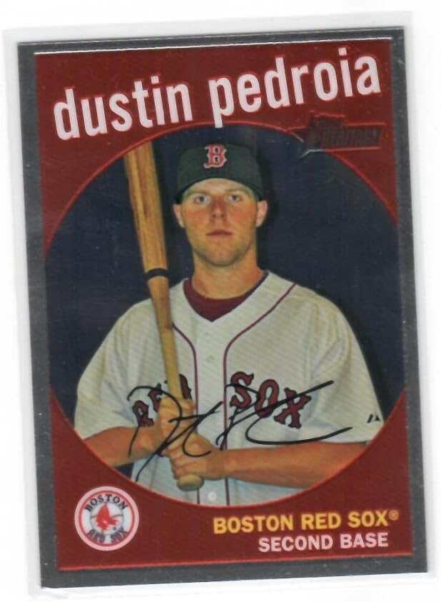 2008 TOPPS Heritage Chrome C146 Dustin Pedroia Boston Red Sox MLB Baseball Card / 1959 Nm-MT